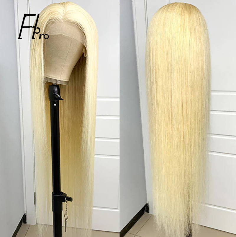 High Density 613# Blonde Full Lace Wig Straight Baby Hair